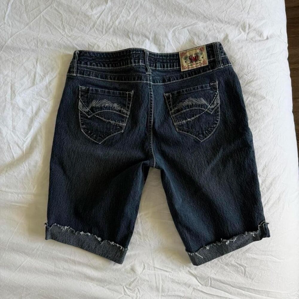 Ymi-jeans Women's Blue and Navy Shorts